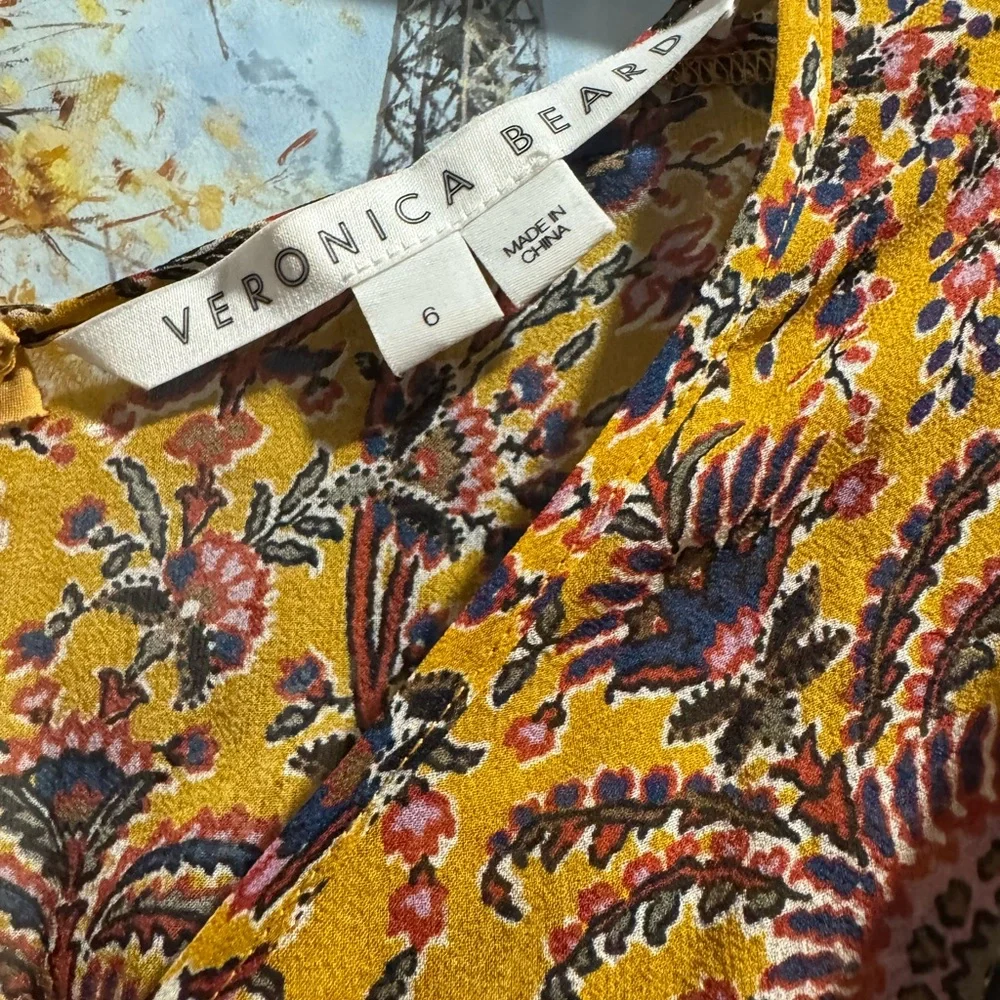 VERONICA BEARD 🤎💛💜🧡🤎💛💜🧡
Ferrara ruched printed silk-crepe maxi dress - Picture 6 of 6
